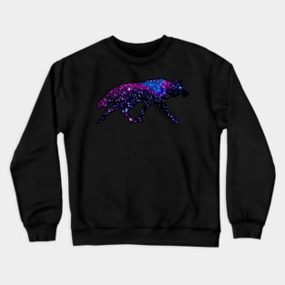 Galaxy Wolf Milky Way stars Crewneck Sweatshirt